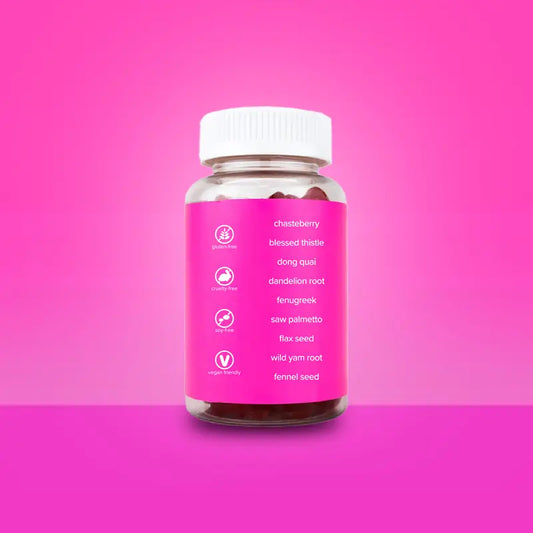 CBB Women's Gummies Pink - Berry Flavored 1 Month Supply