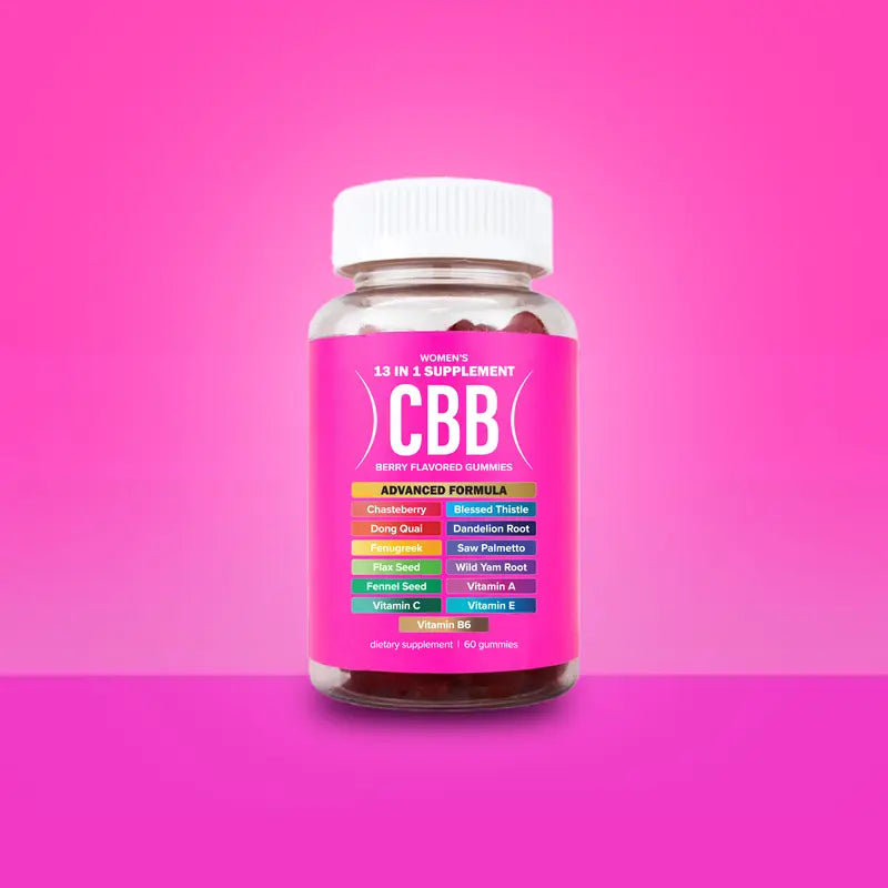 CBB Women's Gummies Pink -  Berry Flavored 1 Month Supply